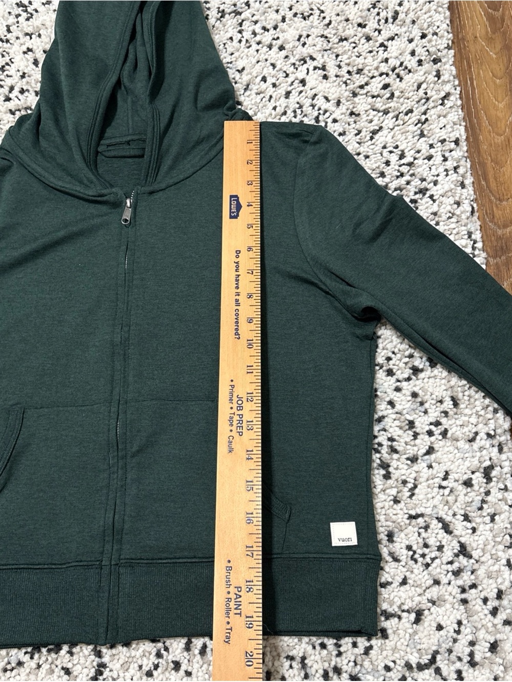 VUORI Halo Mini Full Zip Hoodie Women's Size S Evergreen Heather - Picture 8 of 12